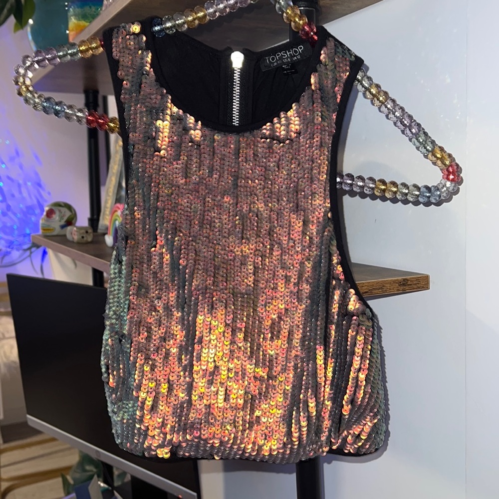 TopShop sequin crop too